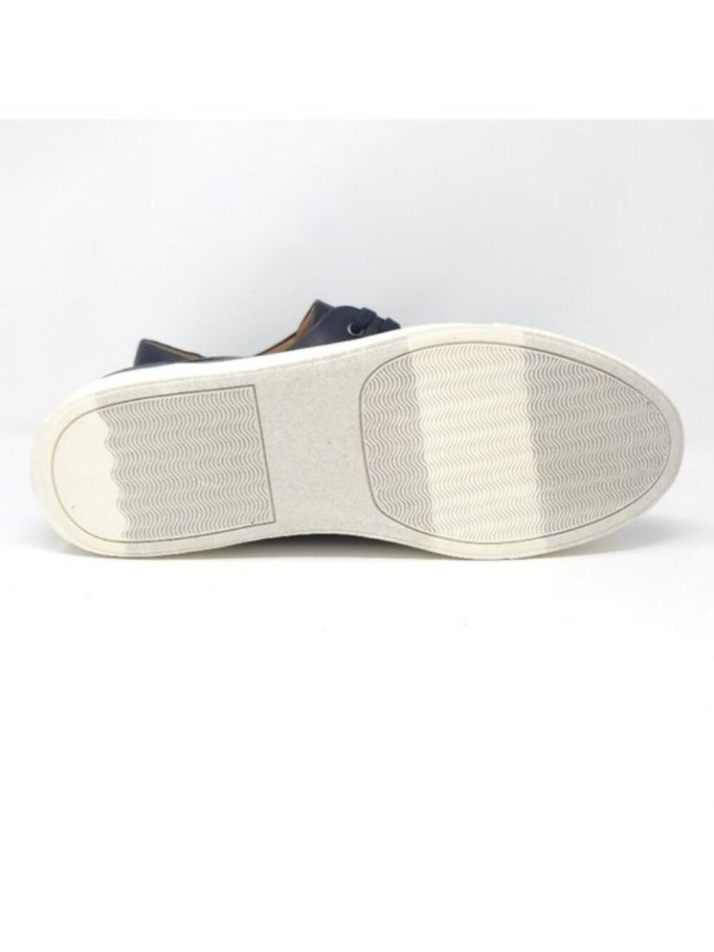 New Alfani Adairr Navy Embossed Leather Sneakers Men’s 8M - Picture 4 of 7